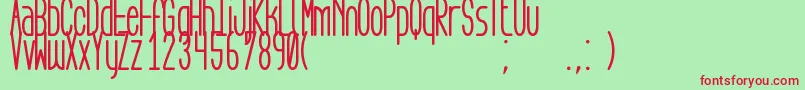 AegFlyonNowBold Font – Red Fonts on Green Background