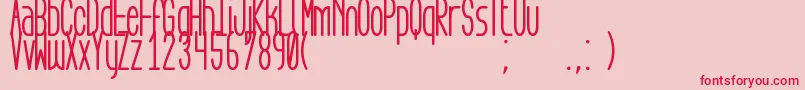 AegFlyonNowBold Font – Red Fonts on Pink Background