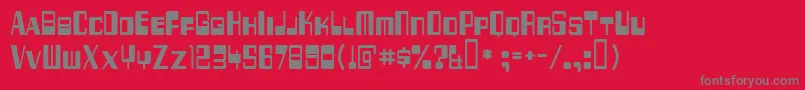 256 Font – Gray Fonts on Red Background