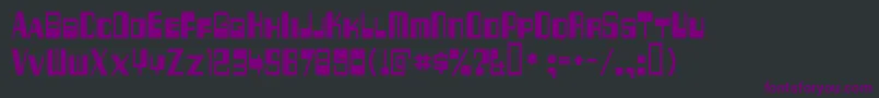 フォント256 – 黒い背景に紫のフォント