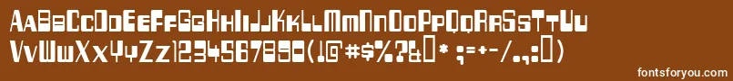 フォント256 – 茶色の背景に白い文字