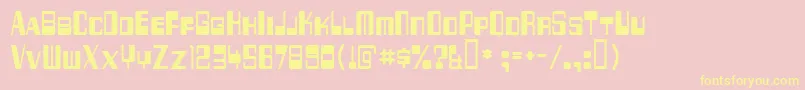 256-Schriftart – Gelbe Schriften auf rosa Hintergrund