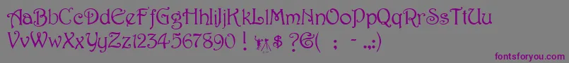 HarringtonRegular-Schriftart – Violette Schriften auf grauem Hintergrund