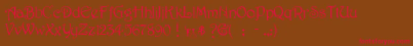 HarringtonRegular Font – Red Fonts on Brown Background