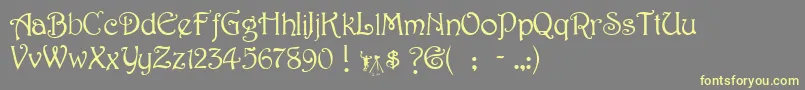 HarringtonRegular Font – Yellow Fonts on Gray Background