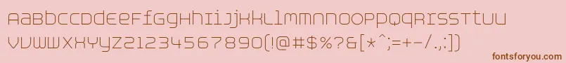 フォントAspirinAdvancelight – ピンクの背景に茶色のフォント