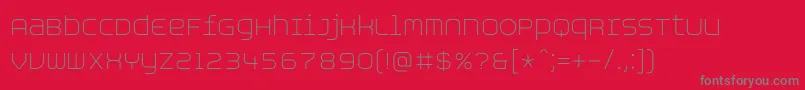 AspirinAdvancelight Font – Gray Fonts on Red Background