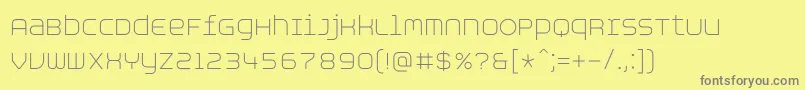 AspirinAdvancelight Font – Gray Fonts on Yellow Background