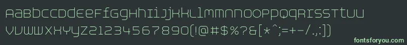 Шрифт AspirinAdvancelight – зелёные шрифты на чёрном фоне