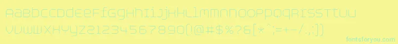 AspirinAdvancelight Font – Green Fonts on Yellow Background