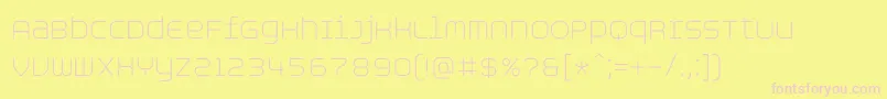 AspirinAdvancelight Font – Pink Fonts on Yellow Background