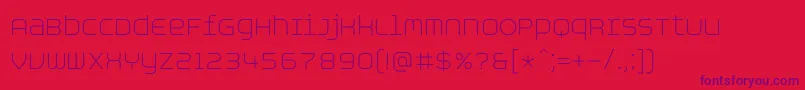 AspirinAdvancelight Font – Purple Fonts on Red Background