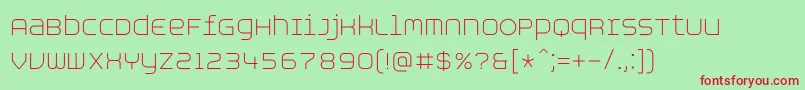 AspirinAdvancelight Font – Red Fonts on Green Background