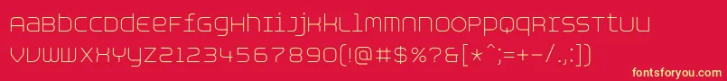 AspirinAdvancelight Font – Yellow Fonts on Red Background