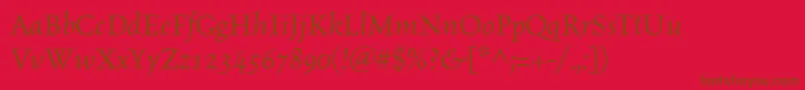 CelestiaantiquastdItalic Font – Brown Fonts on Red Background