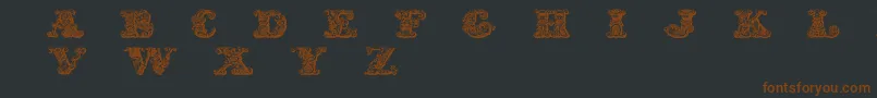 Exotica Font – Brown Fonts on Black Background