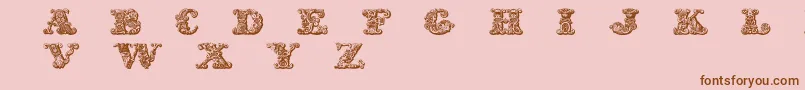 Exotica Font – Brown Fonts on Pink Background