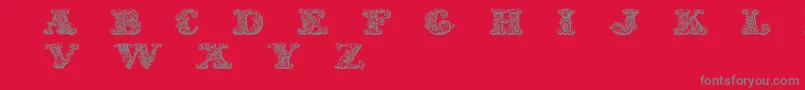 fuente Exotica – Fuentes Grises Sobre Fondo Rojo