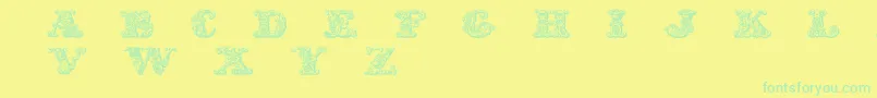 Exotica Font – Green Fonts on Yellow Background