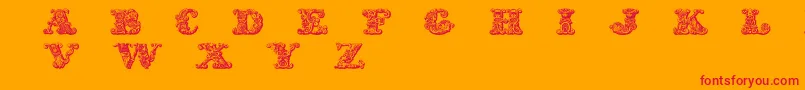 Exotica Font – Red Fonts on Orange Background