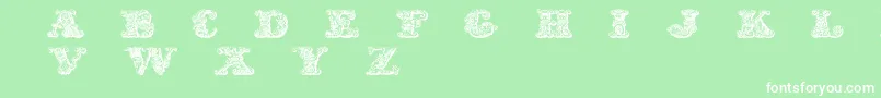 Exotica Font – White Fonts on Green Background