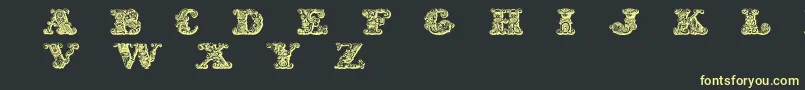 Exotica Font – Yellow Fonts on Black Background