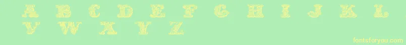 Exotica Font – Yellow Fonts on Green Background
