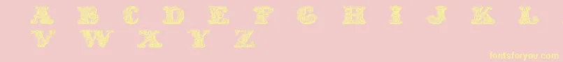 Exotica Font – Yellow Fonts on Pink Background