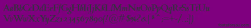 JensonClassicoBolditalic-fontti – mustat fontit violetilla taustalla