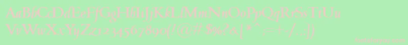 JensonClassicoBolditalic Font – Pink Fonts on Green Background