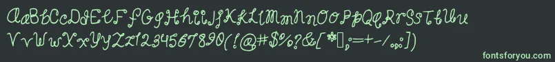 Шрифт Sugarcandy – зелёные шрифты на чёрном фоне
