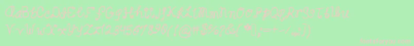 Sugarcandy Font – Pink Fonts on Green Background