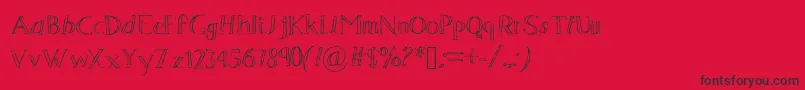 Sevenmagpies Font – Black Fonts on Red Background