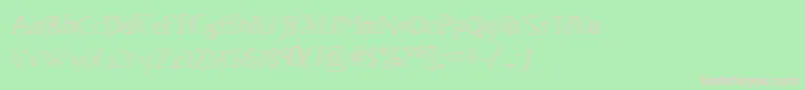 Sevenmagpies Font – Pink Fonts on Green Background