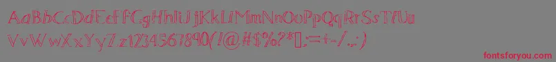 Sevenmagpies Font – Red Fonts on Gray Background