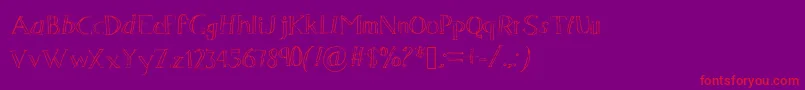 Sevenmagpies Font – Red Fonts on Purple Background