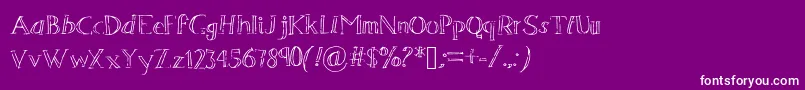 Sevenmagpies Font – White Fonts on Purple Background