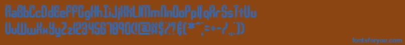 Urcompi Font – Blue Fonts on Brown Background