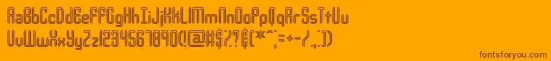 Urcompi Font – Brown Fonts on Orange Background