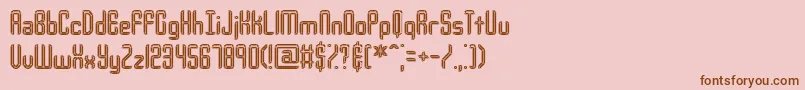 フォントUrcompi – ピンクの背景に茶色のフォント