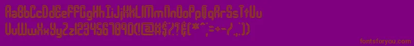 Urcompi-fontti – ruskeat fontit violetilla taustalla