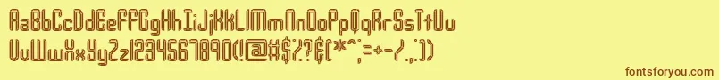Urcompi Font – Brown Fonts on Yellow Background