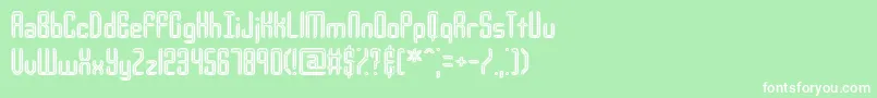 フォントUrcompi – 緑の背景に白い文字