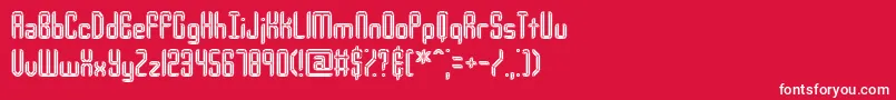 Urcompi-fontti – valkoiset fontit punaisella taustalla