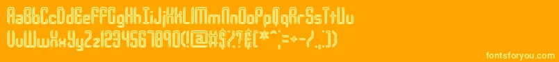 Urcompi-fontti – keltaiset fontit oranssilla taustalla
