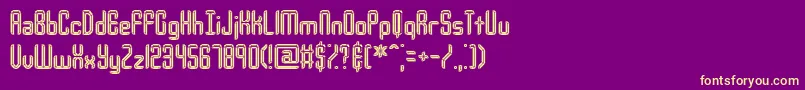 Urcompi-fontti – keltaiset fontit violetilla taustalla