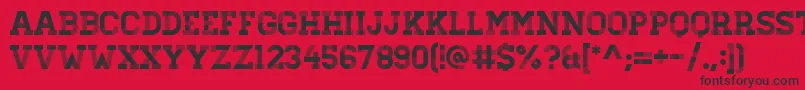 HomesteadDisplay Font – Black Fonts on Red Background