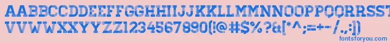 HomesteadDisplay Font – Blue Fonts on Pink Background