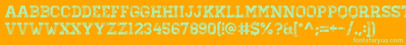 HomesteadDisplay Font – Green Fonts on Orange Background