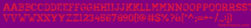 HomesteadDisplay Font – Red Fonts on Purple Background